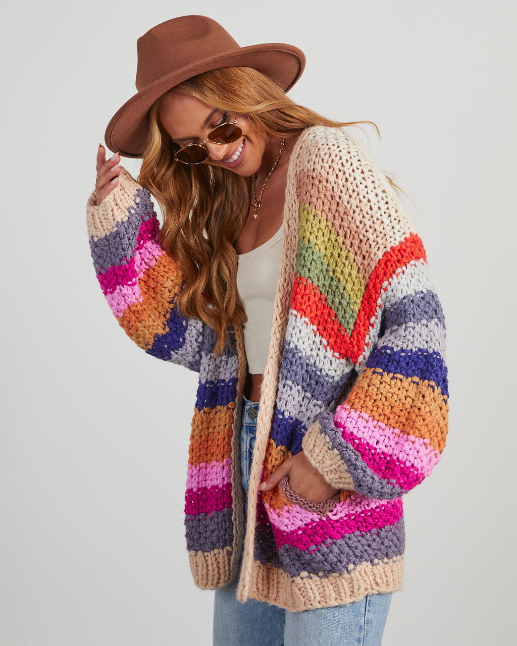 PREORDER - Listicle Rainbow Cardigan