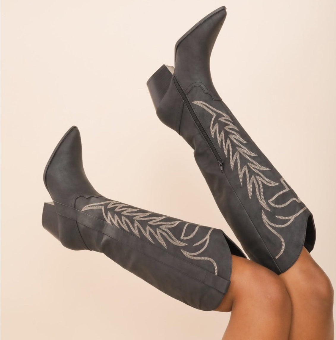 Tall Embroidered Cowgirl Boots