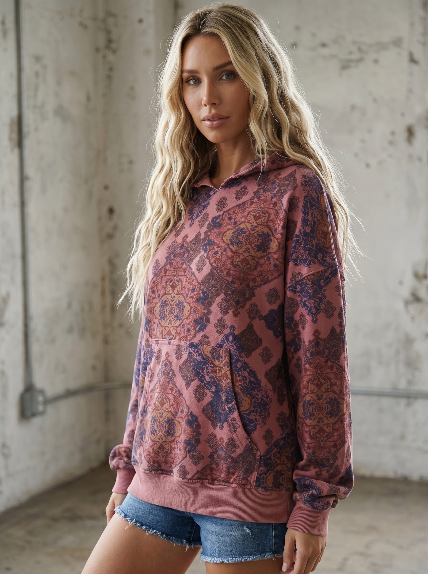 Printed Fleece Hoodie