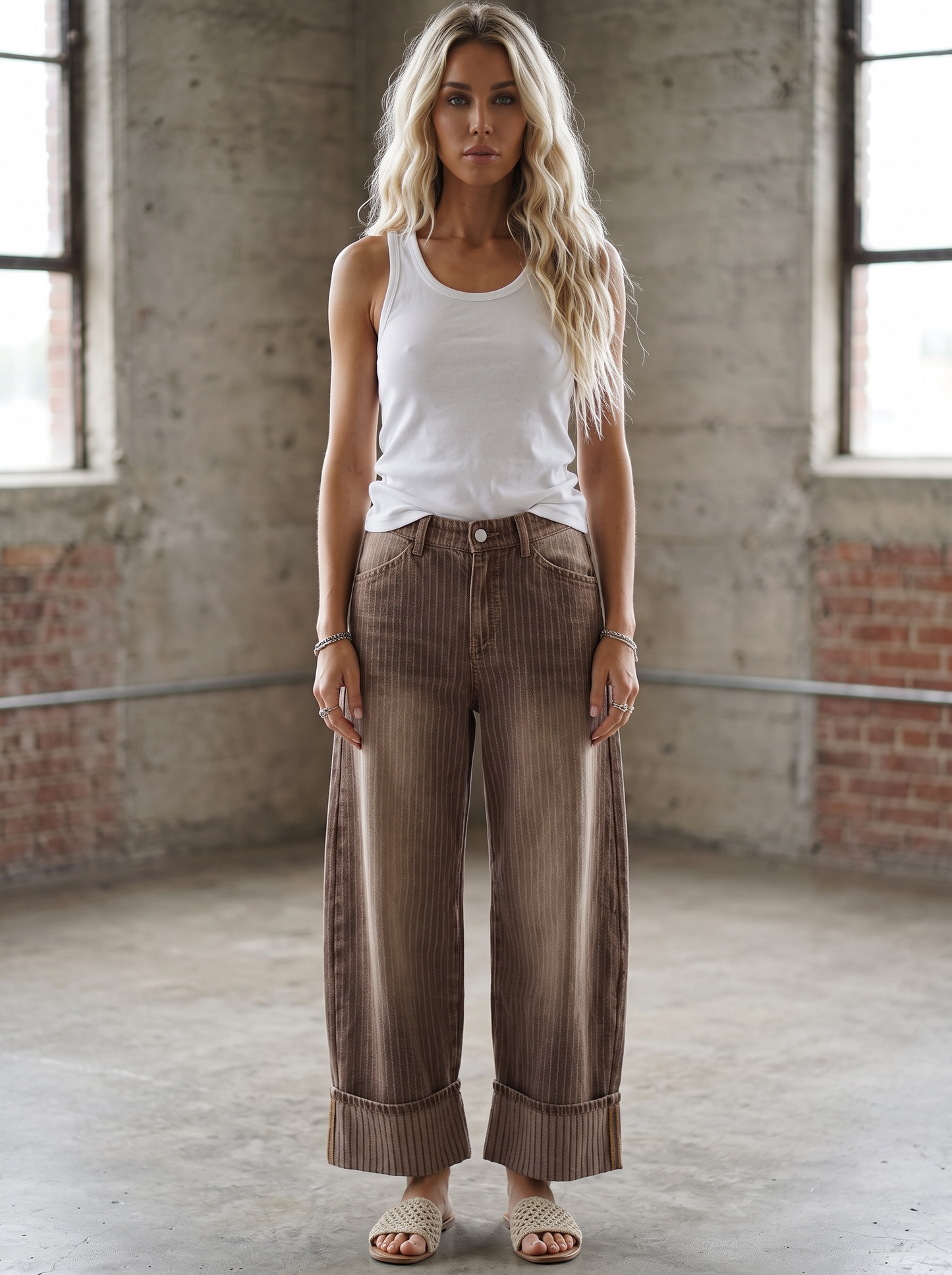 PREORDER - Striped Barrel Carpenter Pants