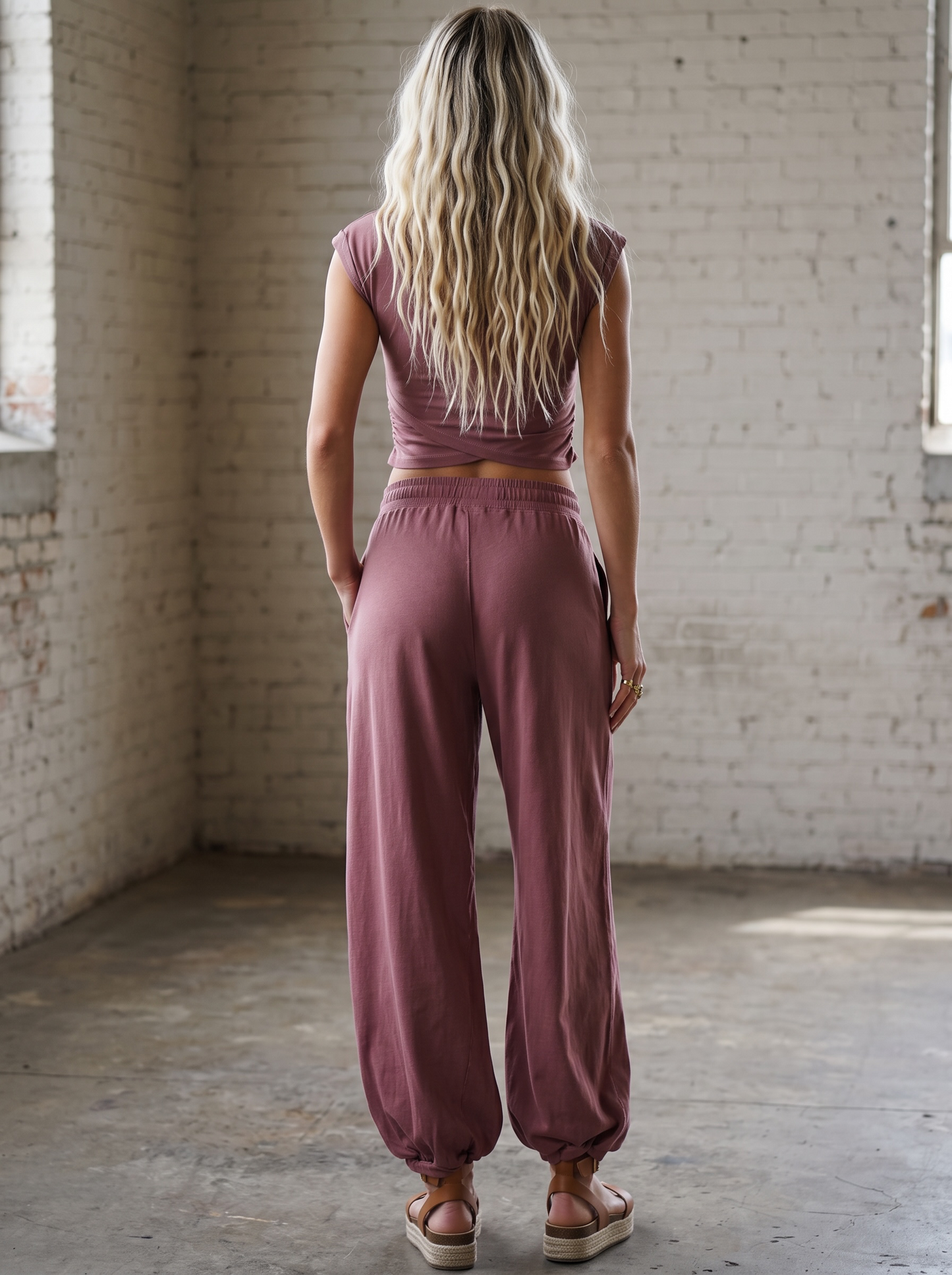 Mono B Jogger Crop Top Set
