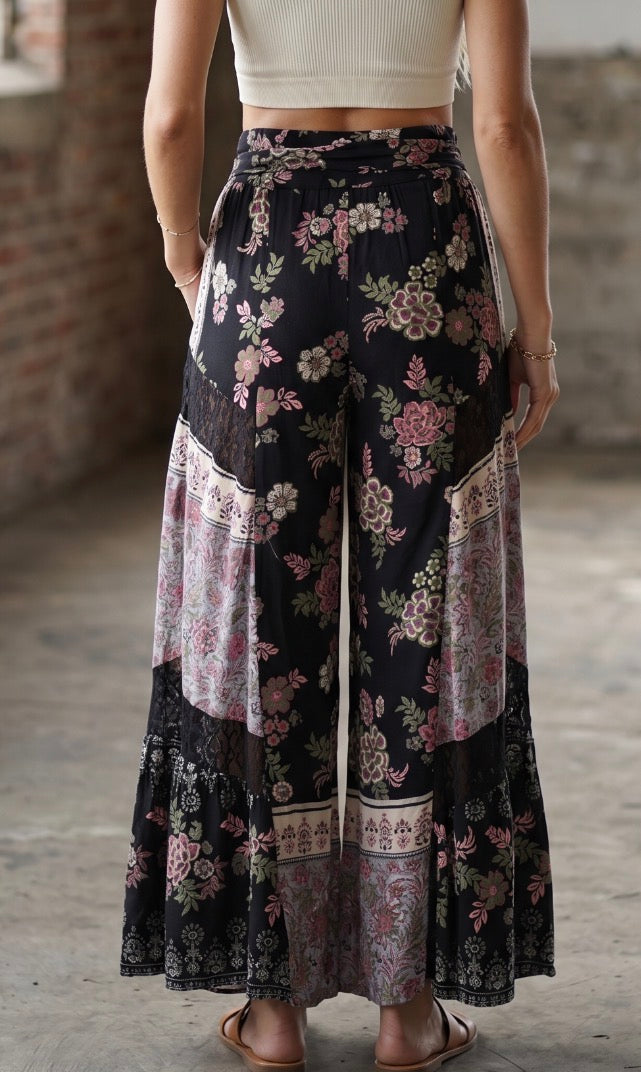 Angie Floral Wide Leg Pants