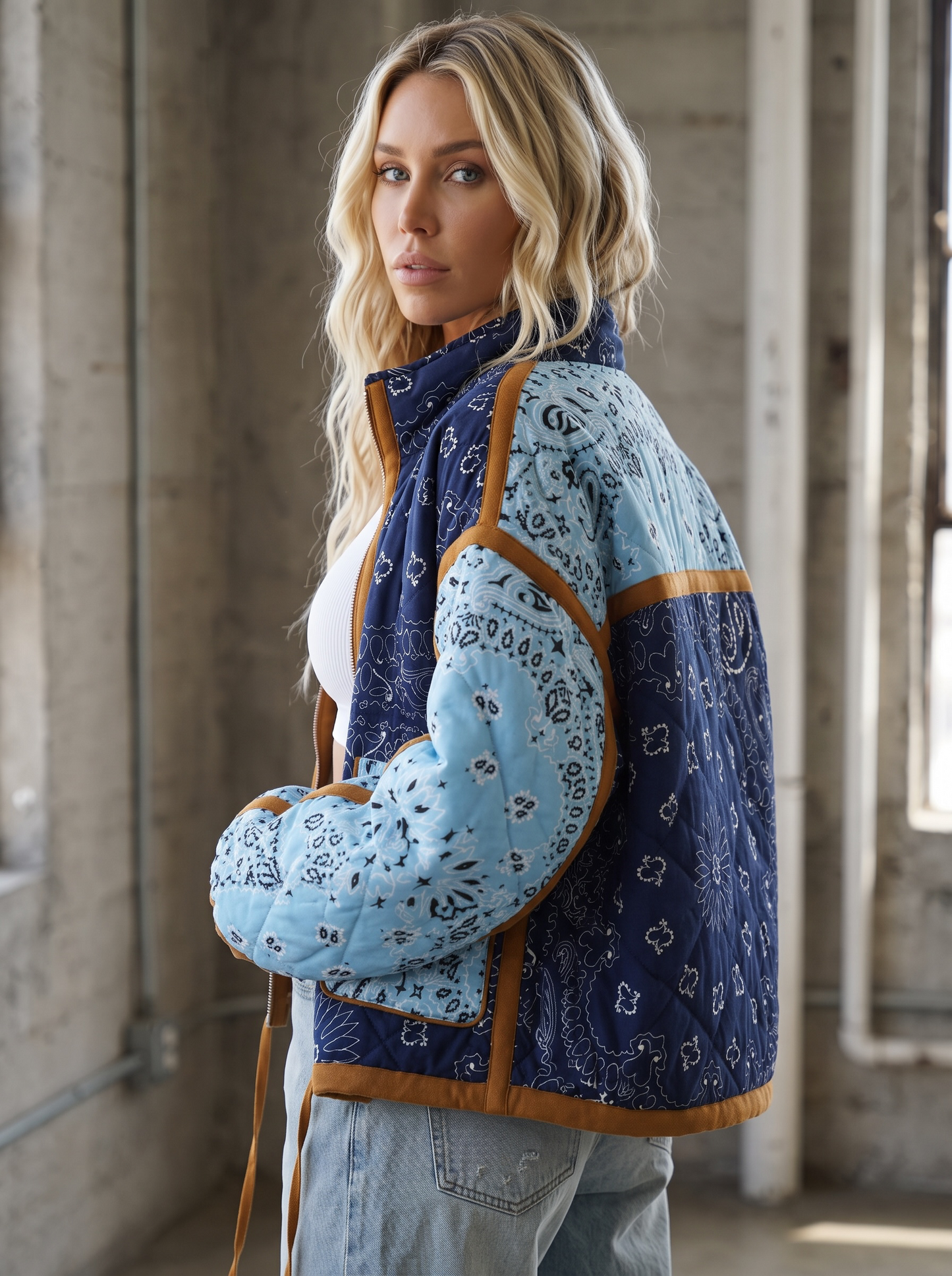 PREORDER - Patchwork Bandana Quilted Jacket