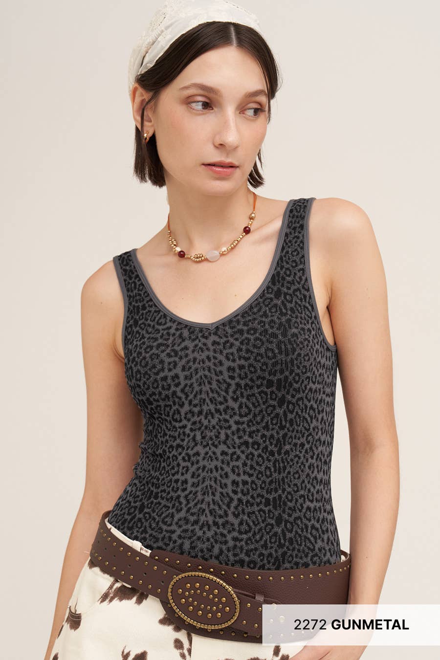 NS8605- Reversible Leopard Tank Top