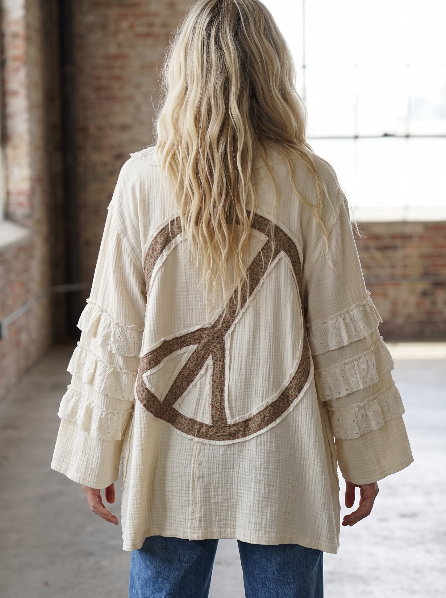 POL Peace Ruffle Cardigan