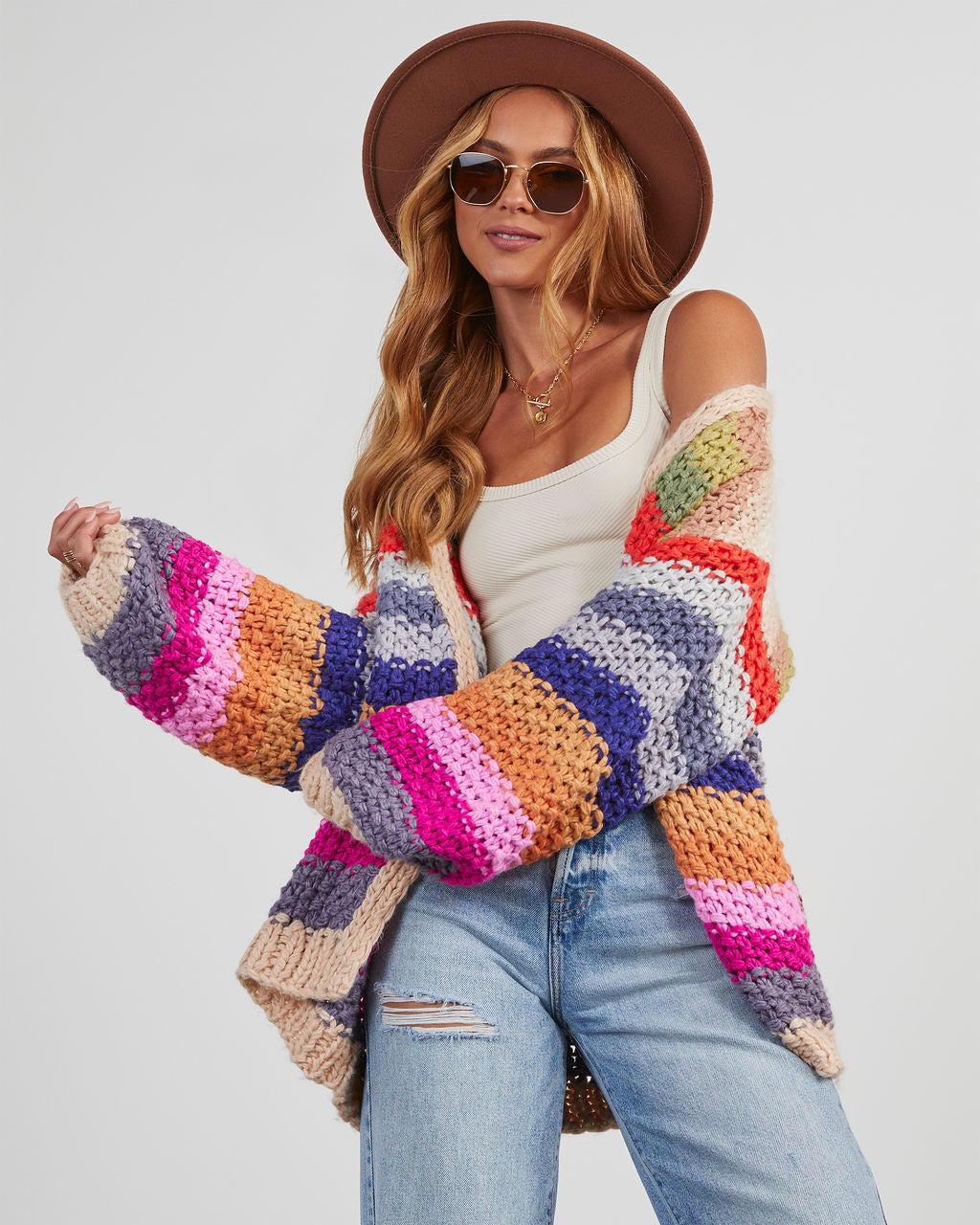 PREORDER - Listicle Rainbow Cardigan