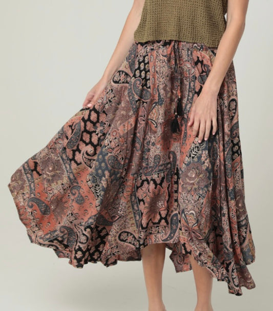 Angie Asymmetrical Boho Skirt