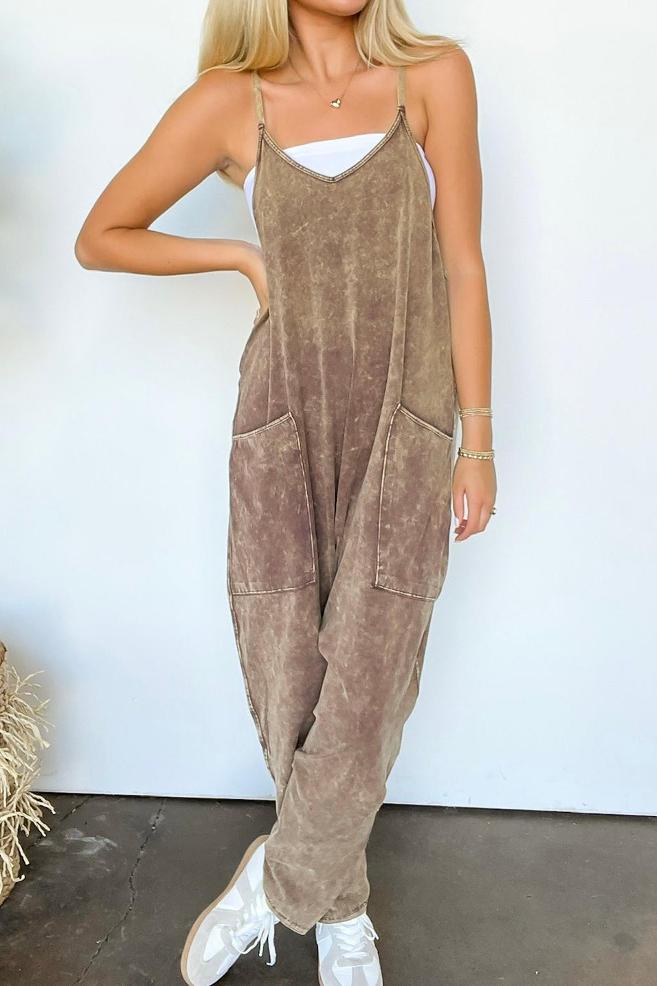 Washed Harem Jumpsuit