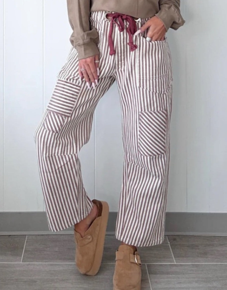 Bibi Stripe Patch Pants