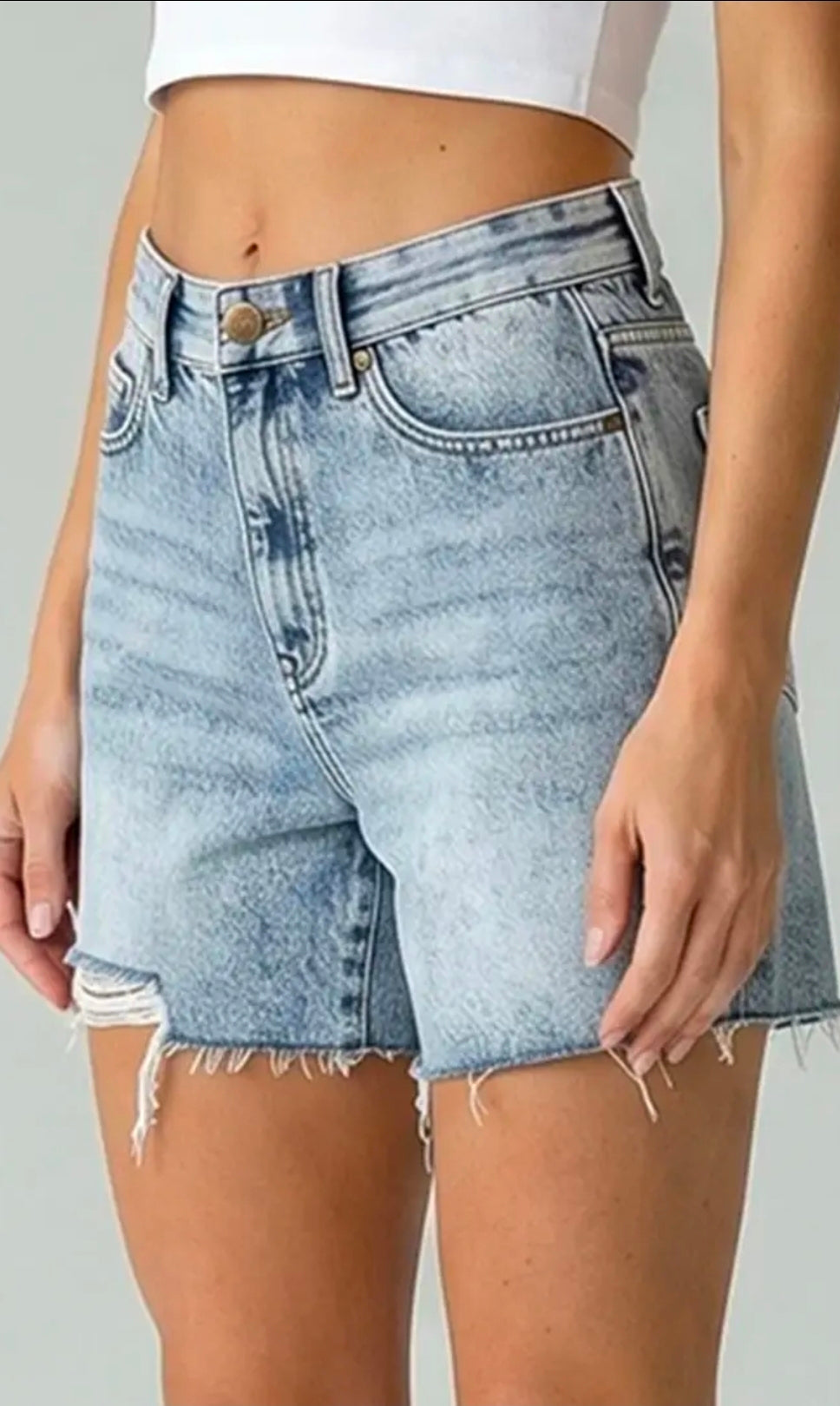 Saige Denim Tummy Control Shorts