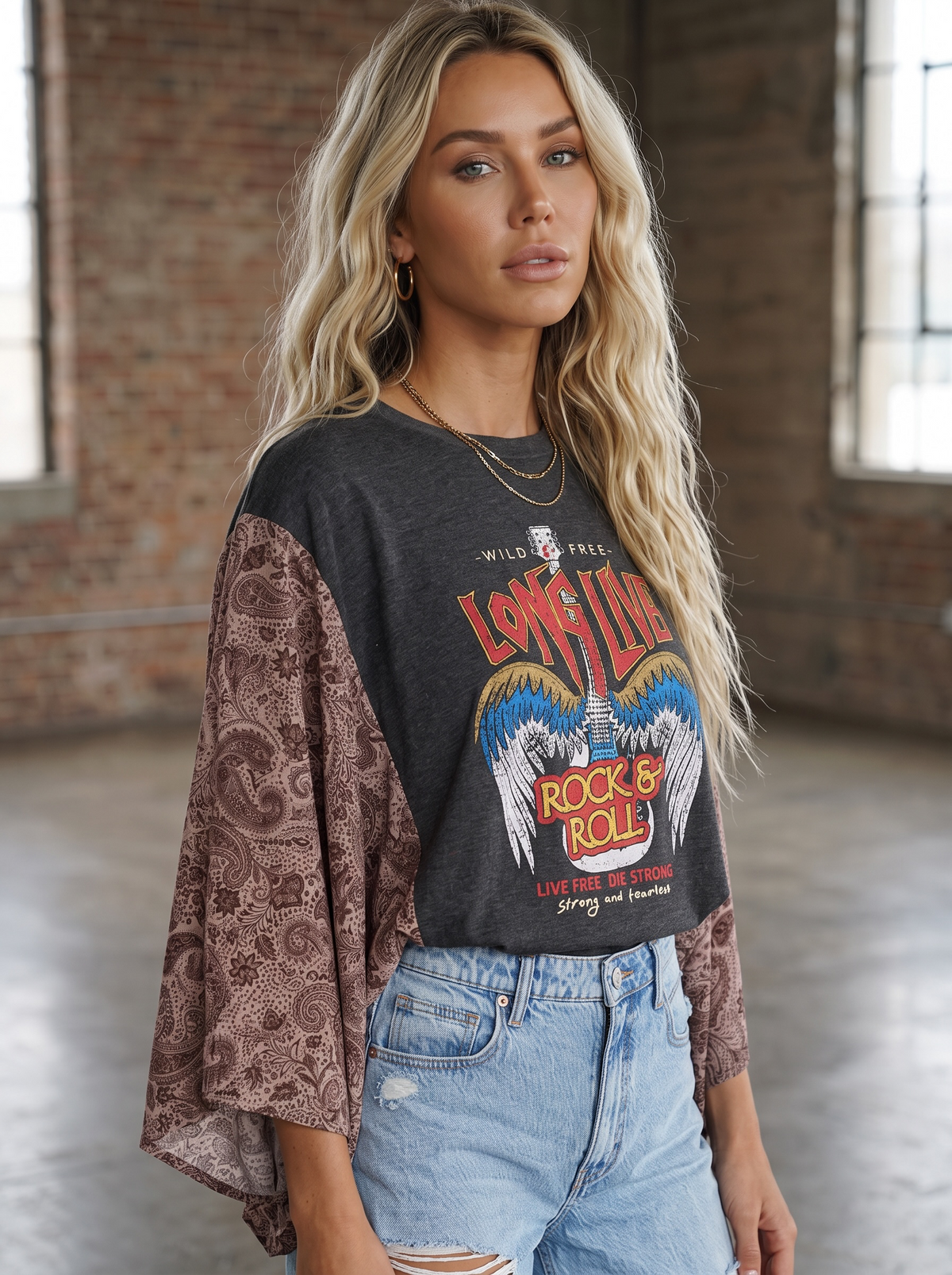 PREORDER - Kimono Sleeve Graphic Tee