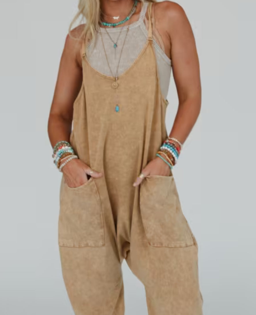 Washed Harem Jumpsuit