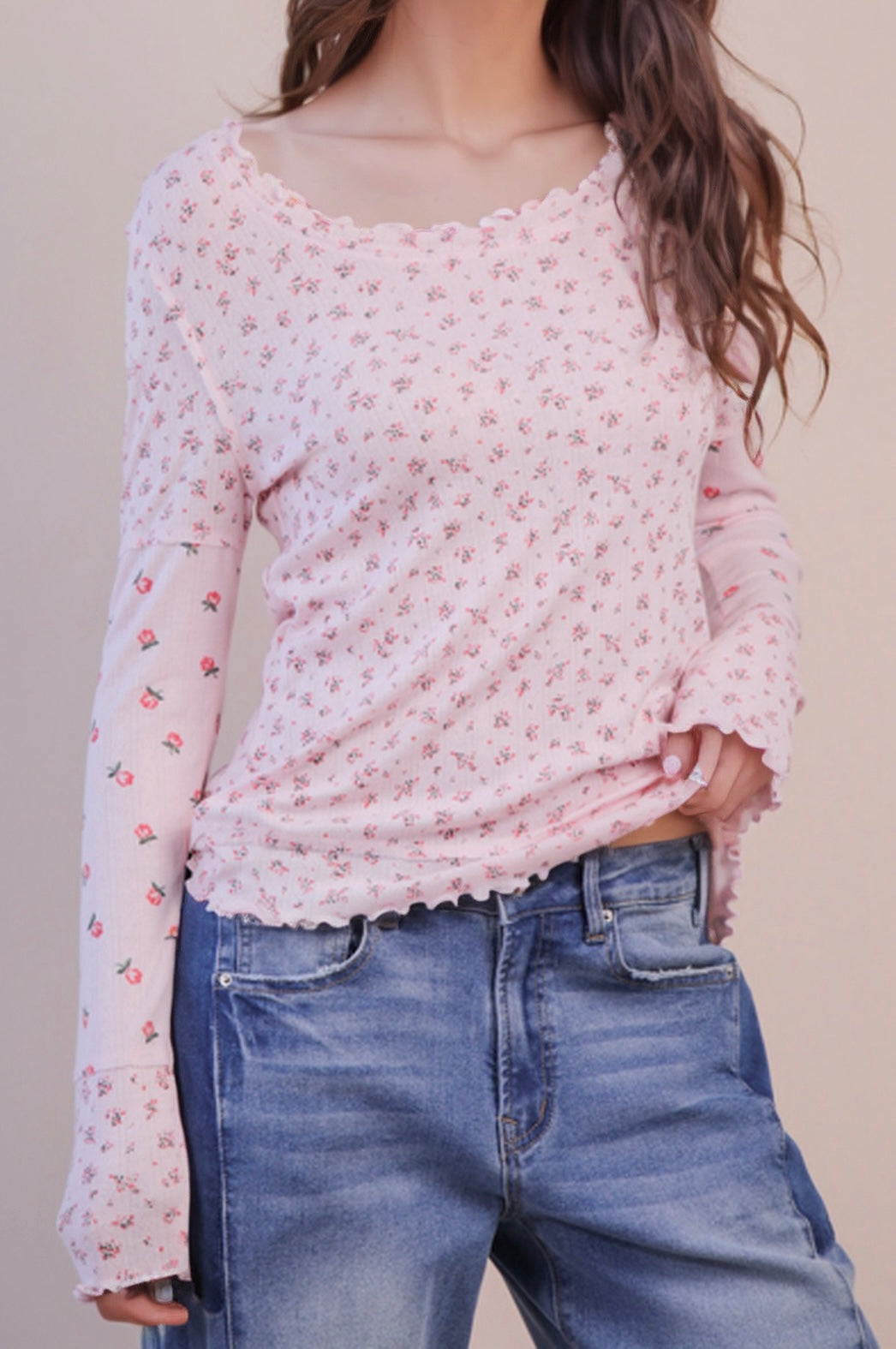 Very J Floral Print Top