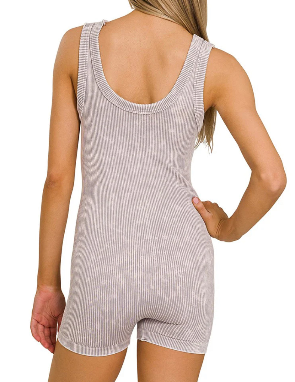 Ribbed Seamless Romper