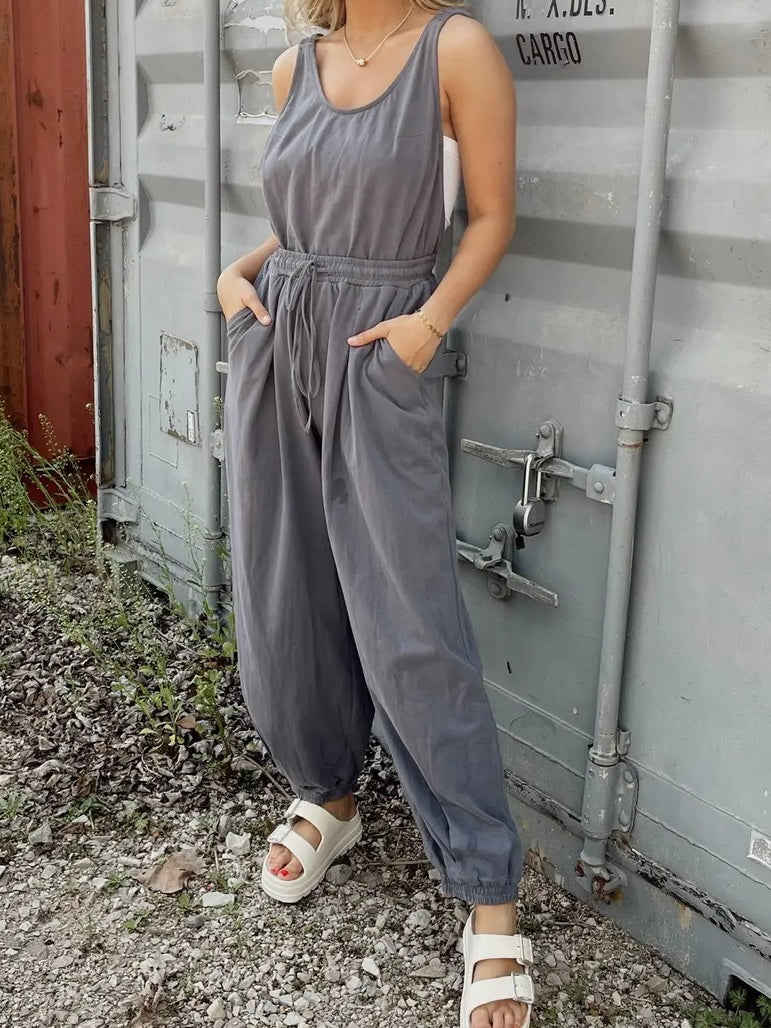 Listicle Jogger Style Jumpsuit