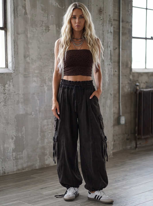 PREORDER - Washed Cargo Baggy Pants