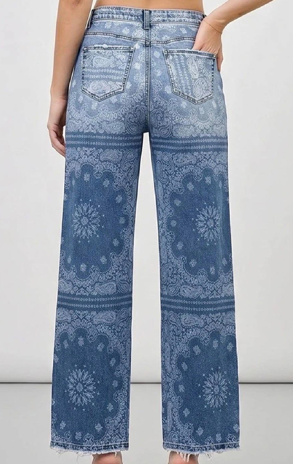 Saige Denim Boho Print Jeans