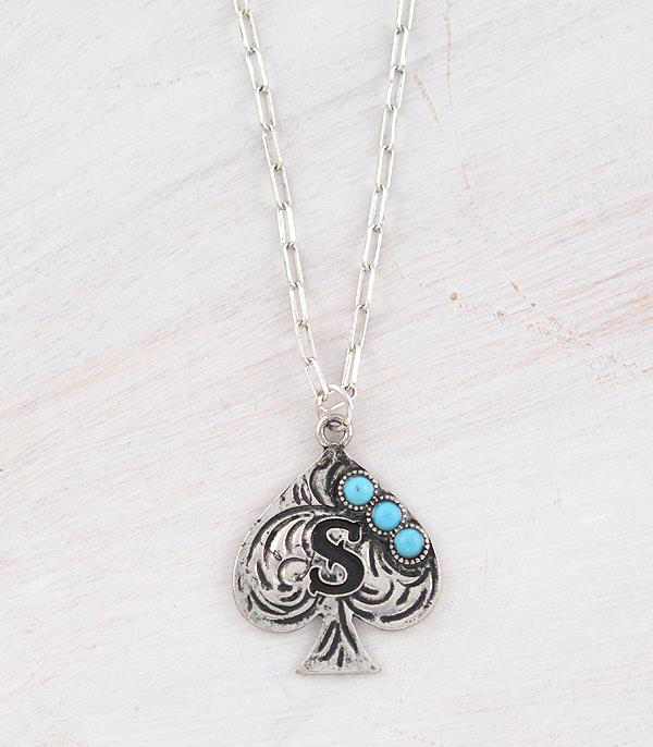 Western Spade Turquoise Necklace