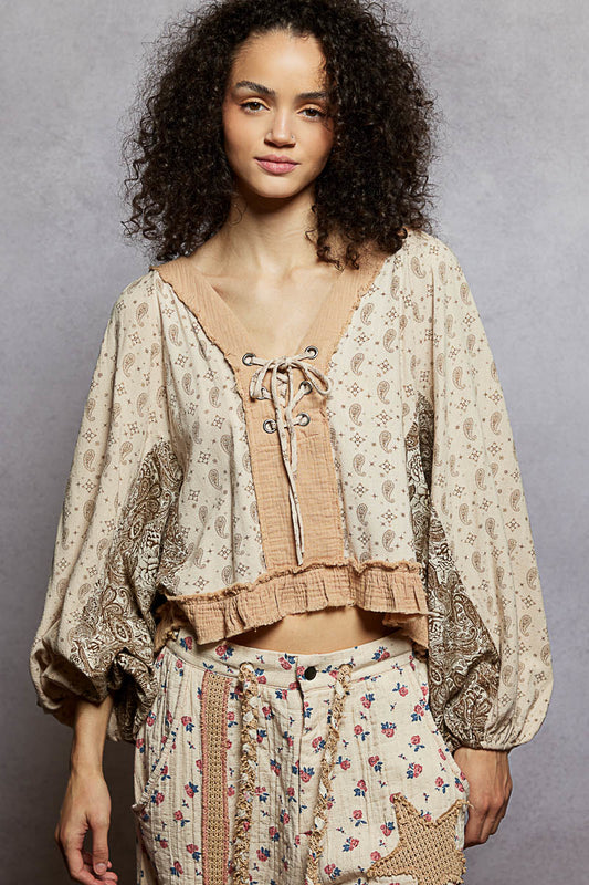 POL Paisley Boho Top