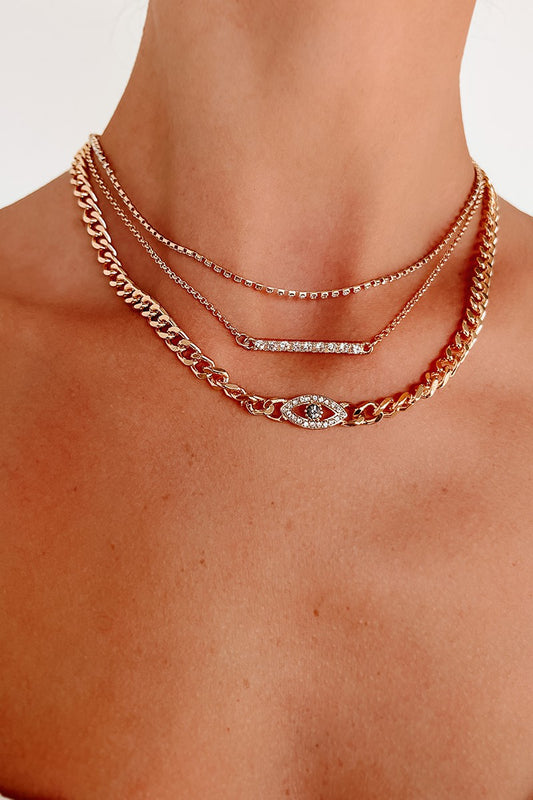 Boho Love Evil Eye Necklace Set