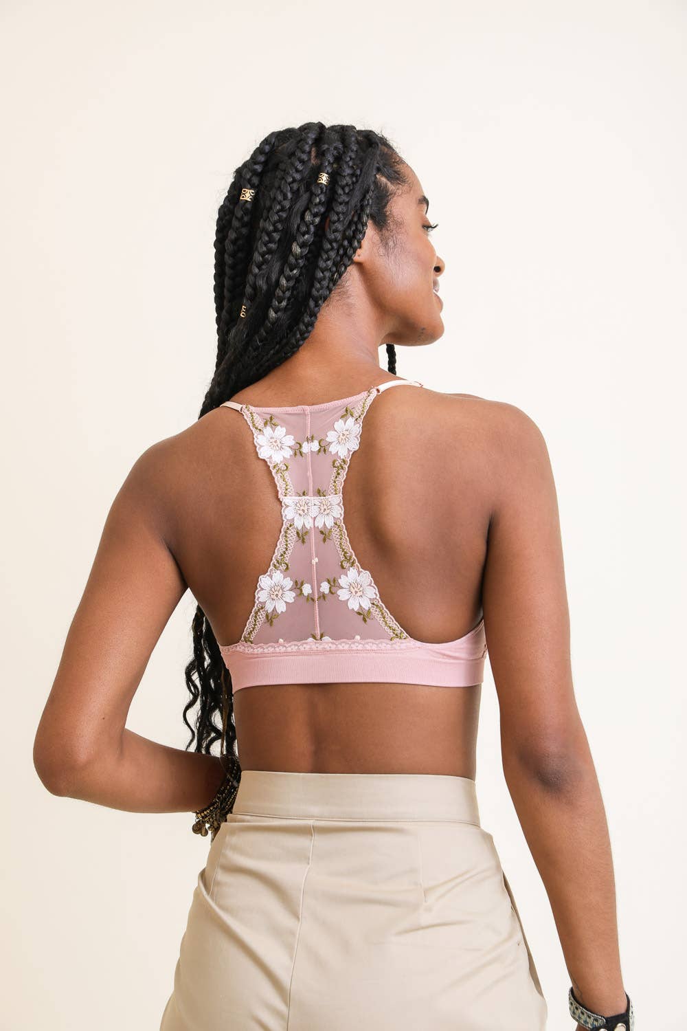 Feminine & Cute Floral Lattice Bralette – Leto Original