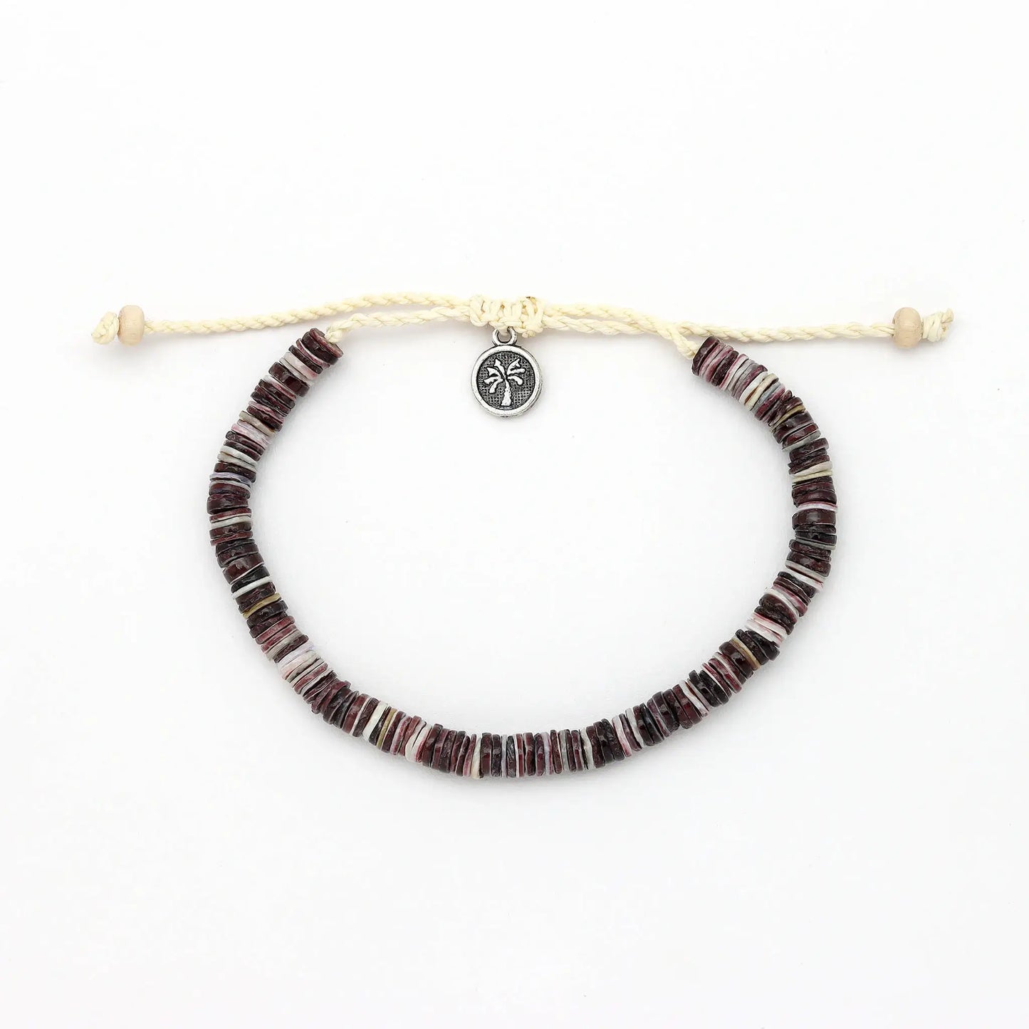 Pakui Natural Beaded Surf Bracelet, Adjustable Mens Bracelet
