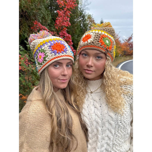 HTE0115 Handmade Crochet Pom Beanie