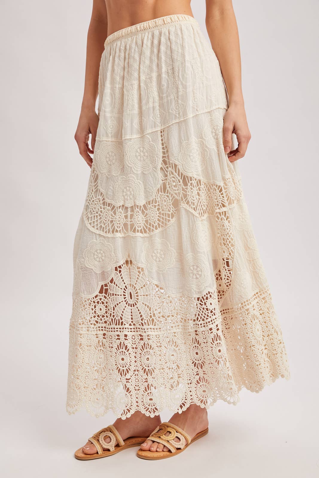 BOHO LACE MAXI SKIRT
