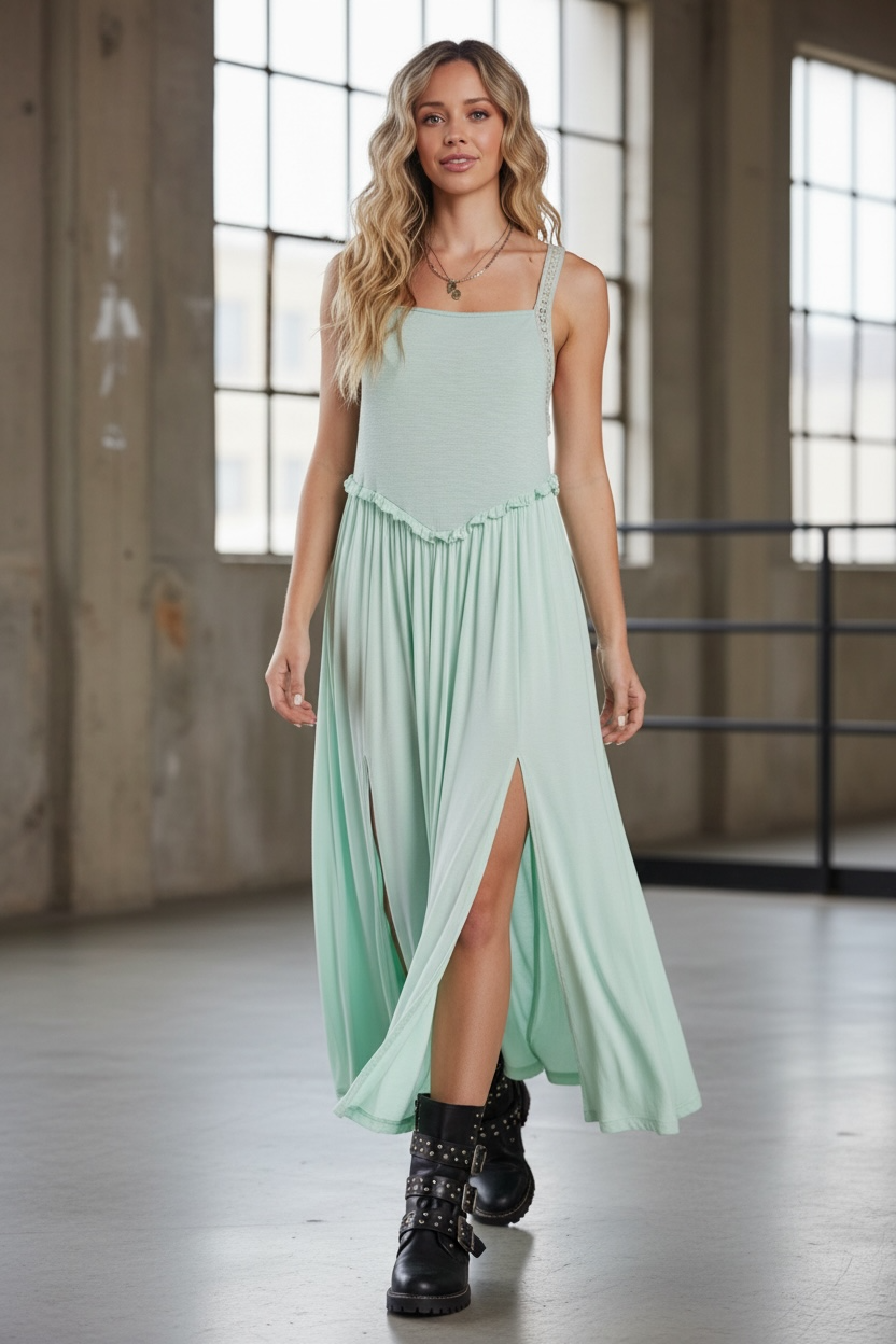 POL Slit Maxi Dress