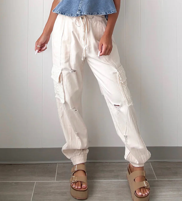 POL Crochet Patch Jogger