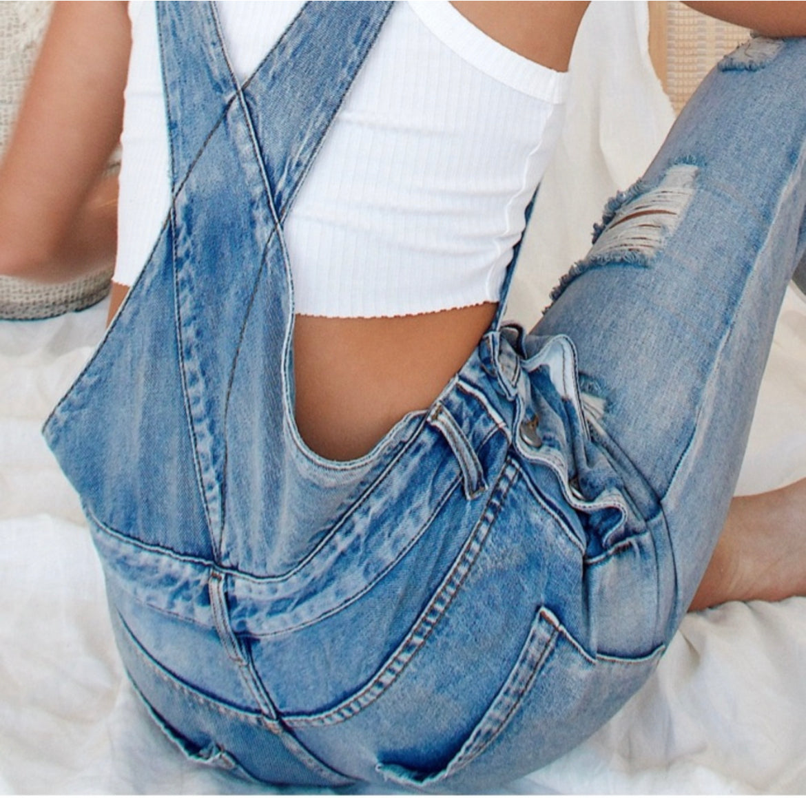 Insane Gene Distressed Overalls