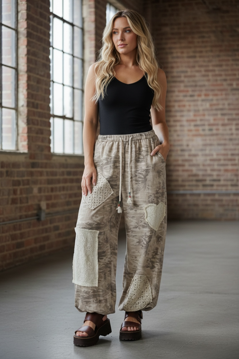 POL Camo Patchwork Jogger