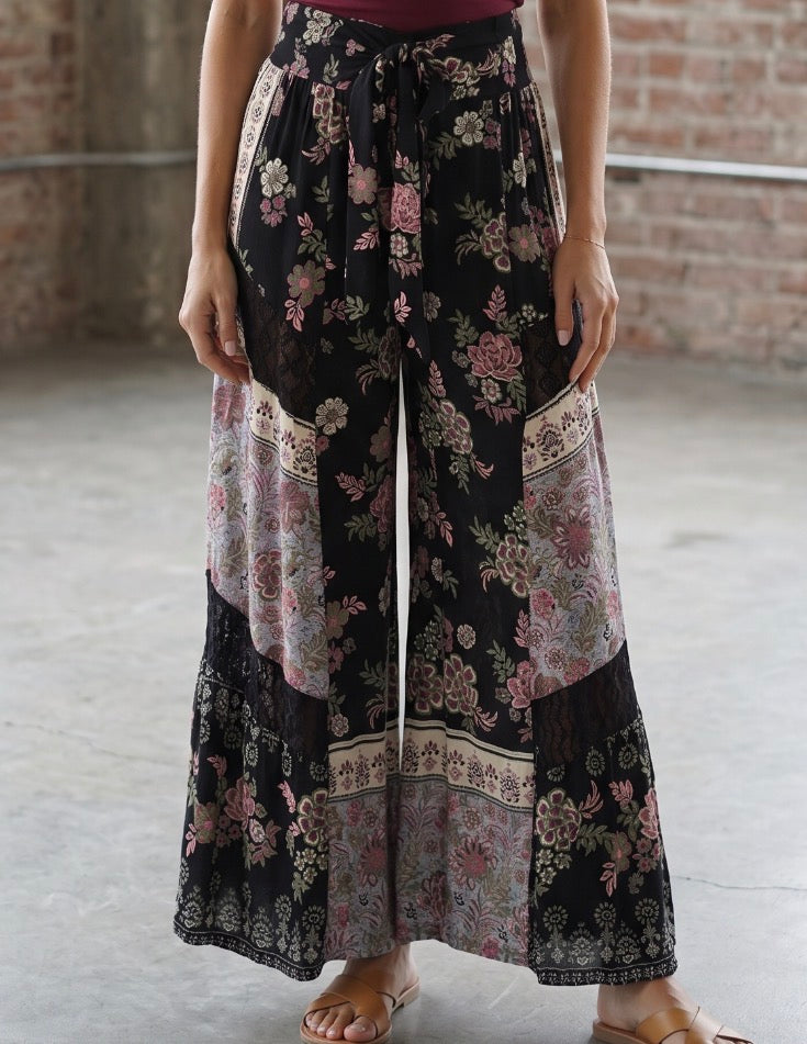 Angie Floral Wide Leg Pants