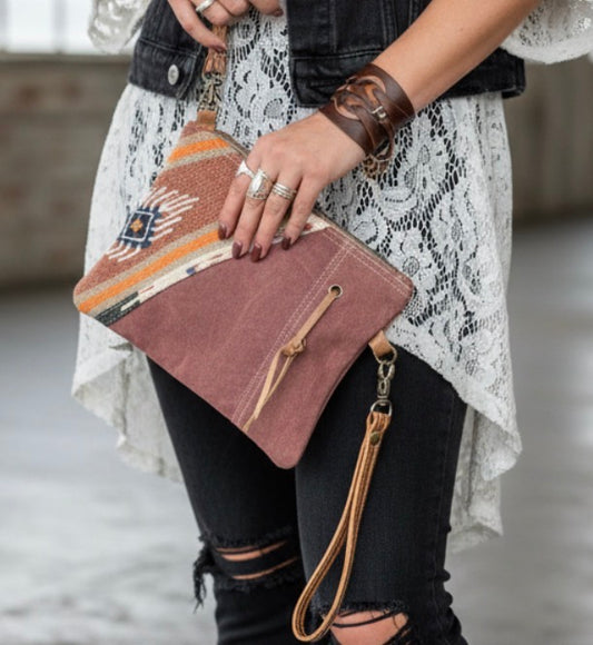 Aztec Wristlet Pouch