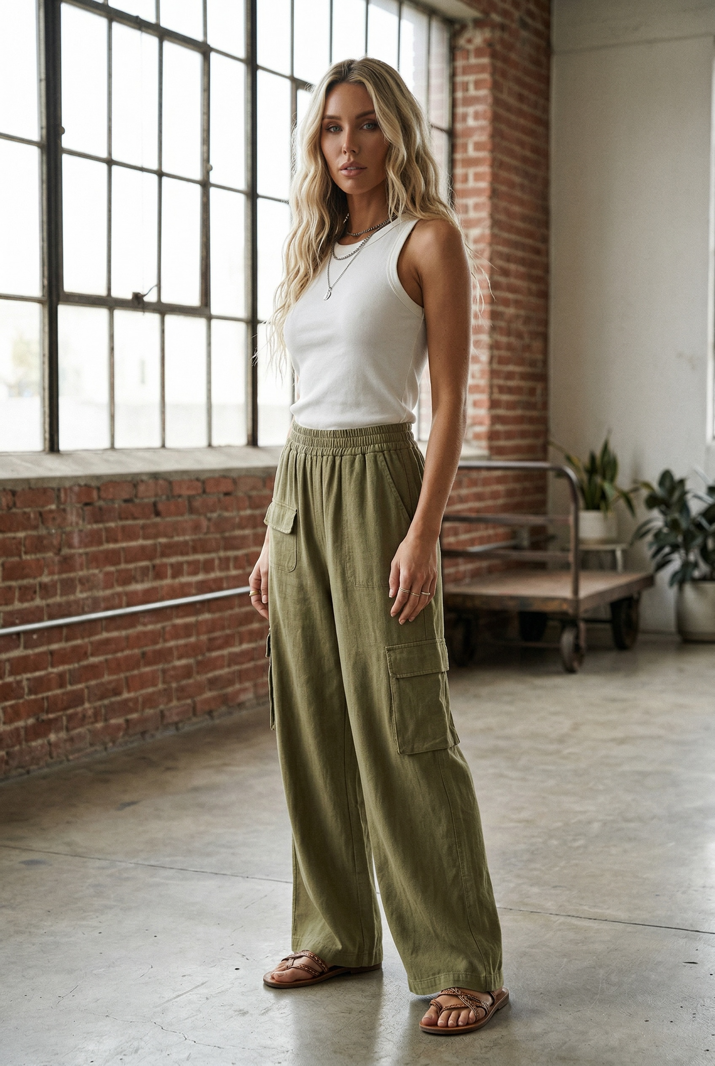 Eesome Mineral Washed Cargo Pants