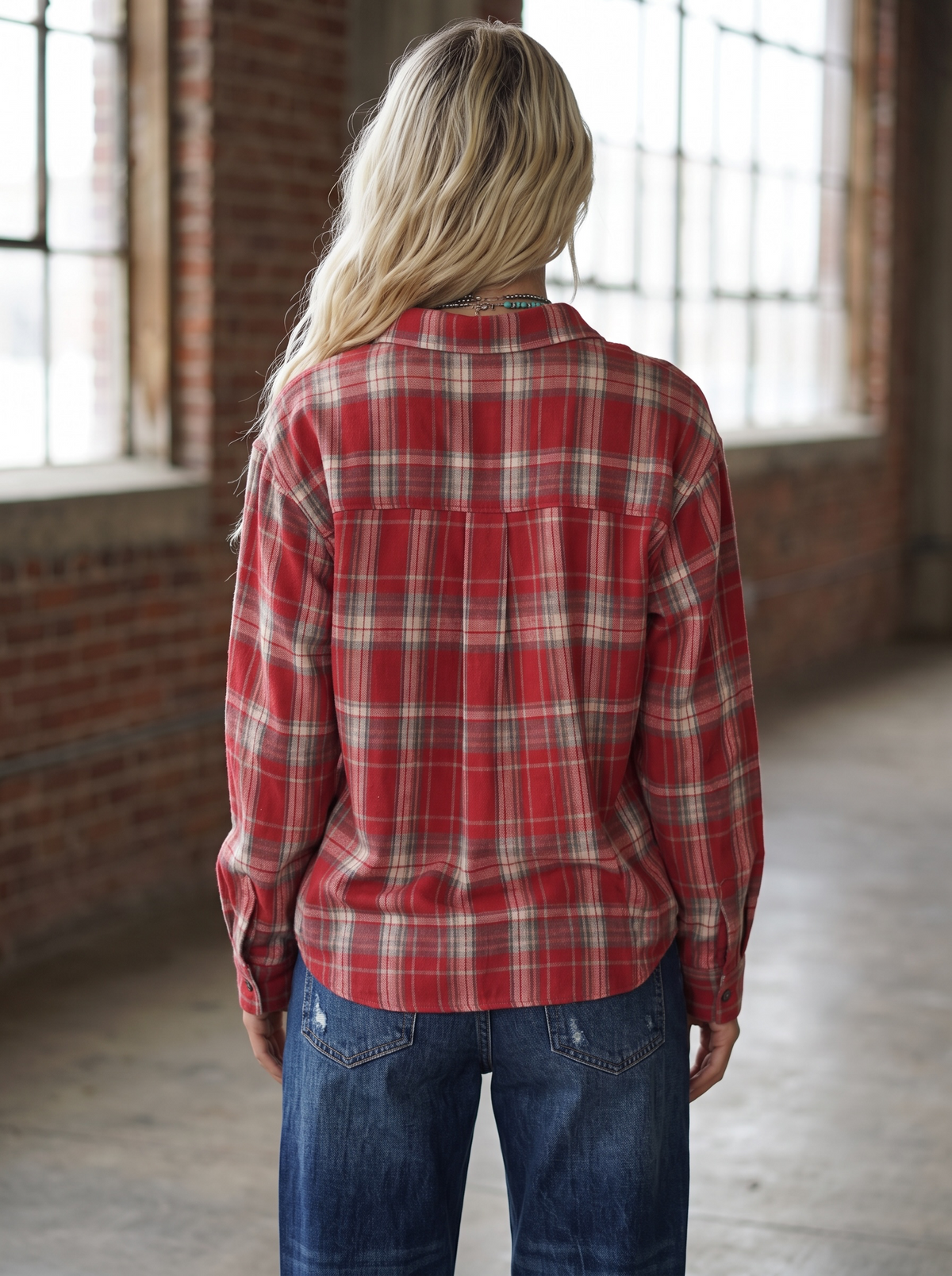 Plaid Button Down Top