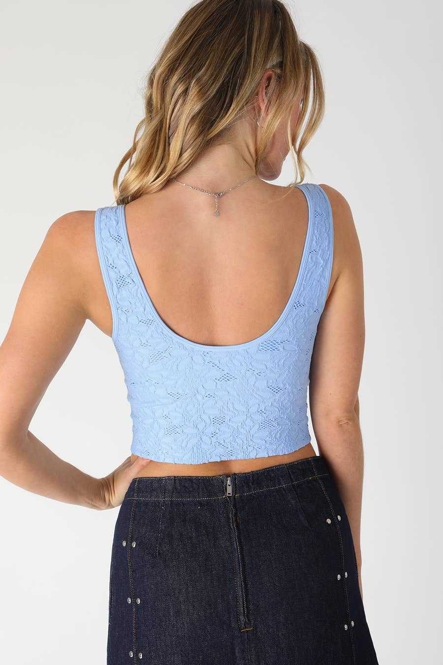 NS8309 -  Lace V Neck Tank Top