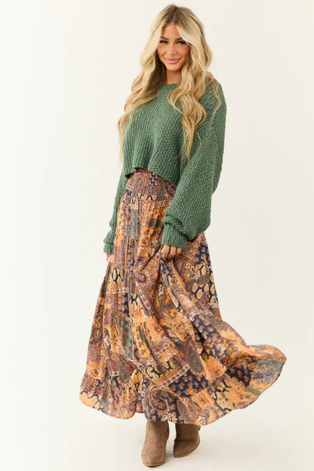 Angie Floral Maxi Skirt