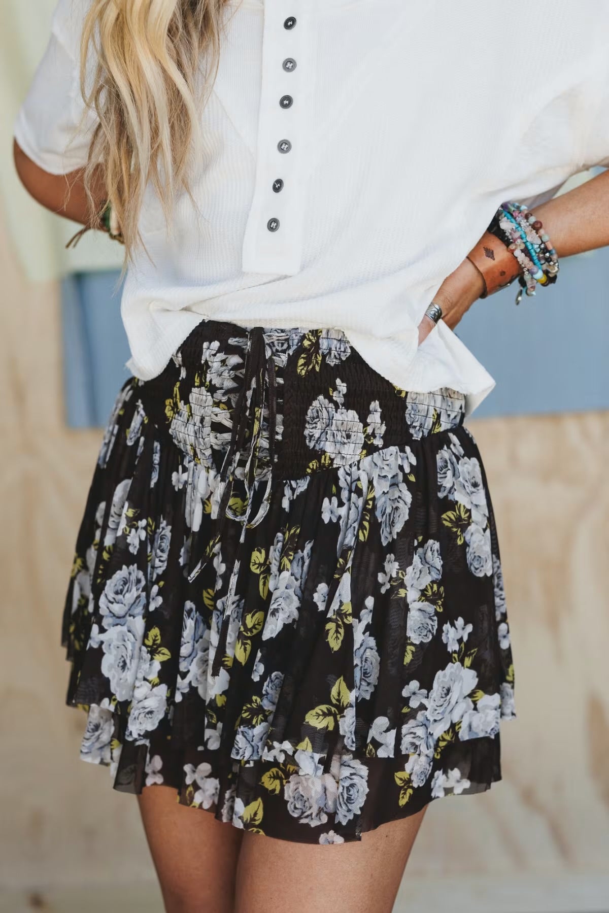 Listicle Lace Up Skort