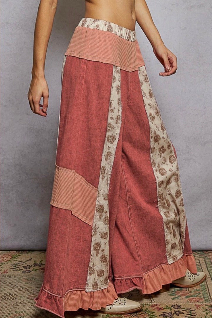 POL Waffle Knit Wide Leg Pants