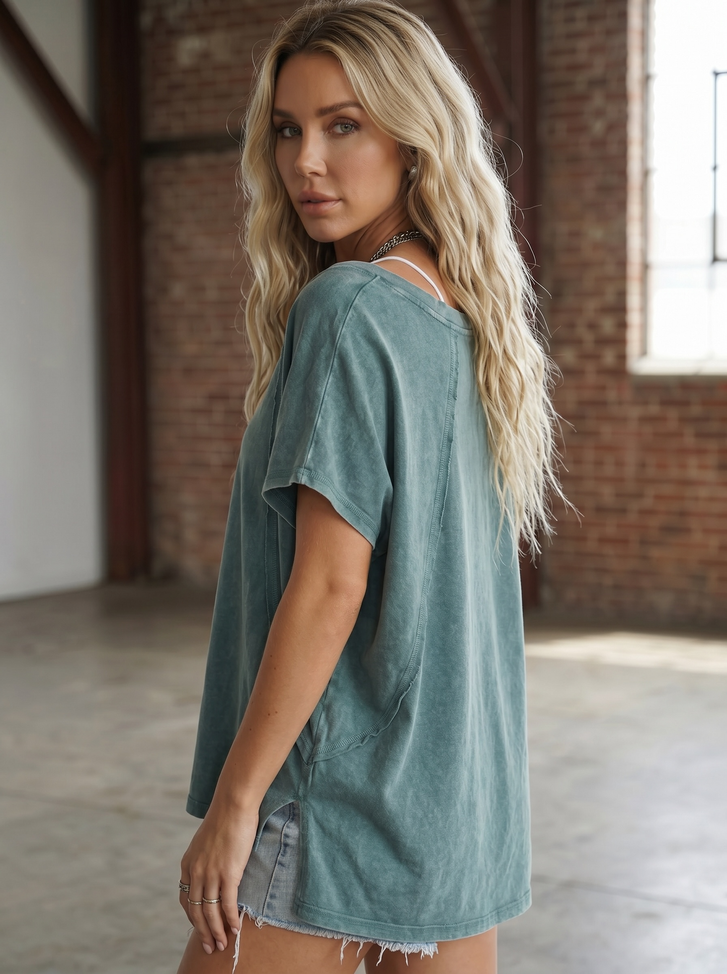 Oversized V-Neck Tee
