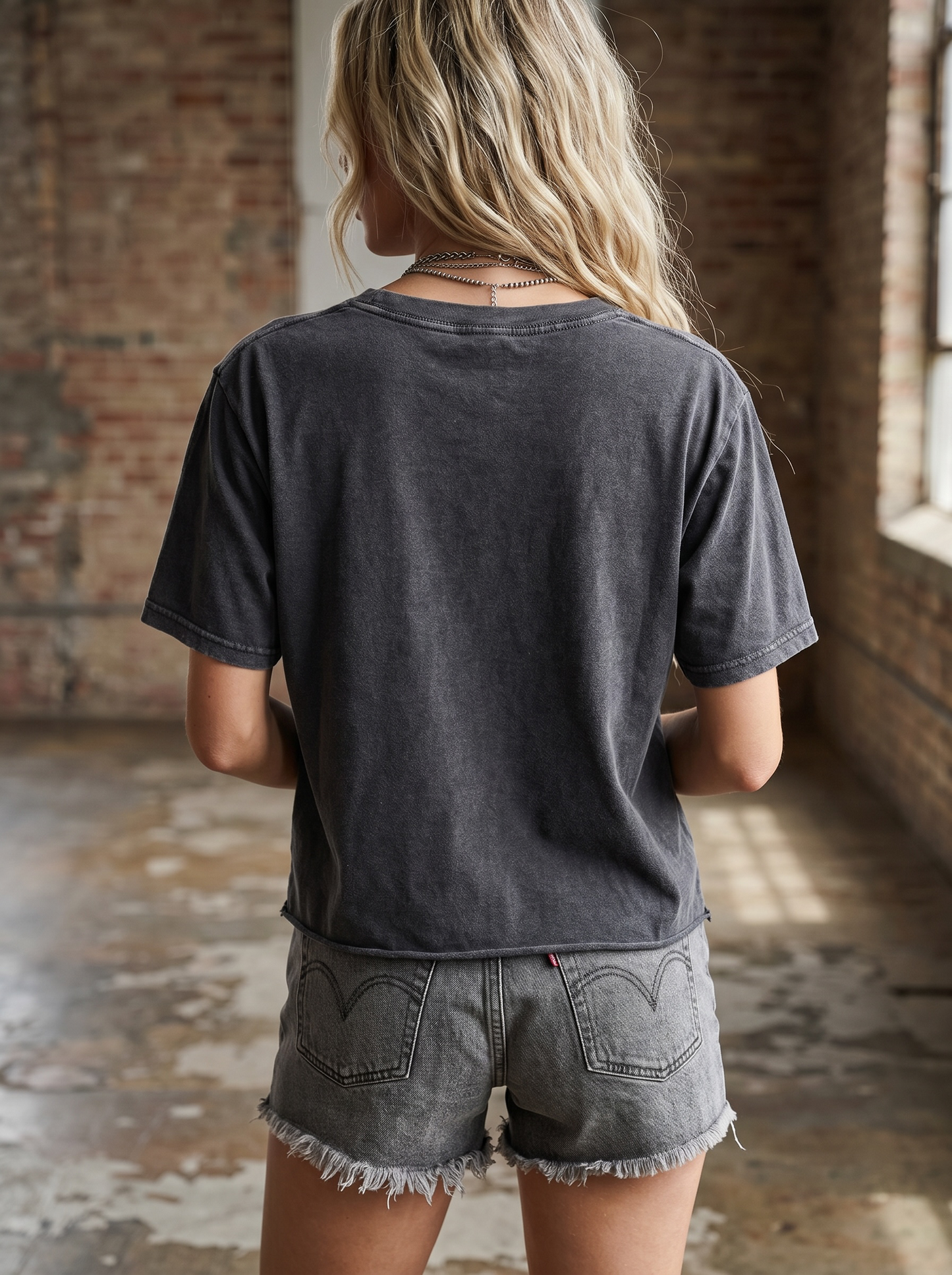 Free Bird Graphic Raw Hem Crop Tee