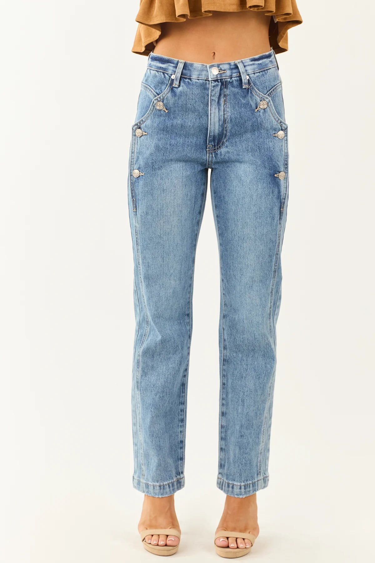 Saige Tummy Control Straight Leg Jeans