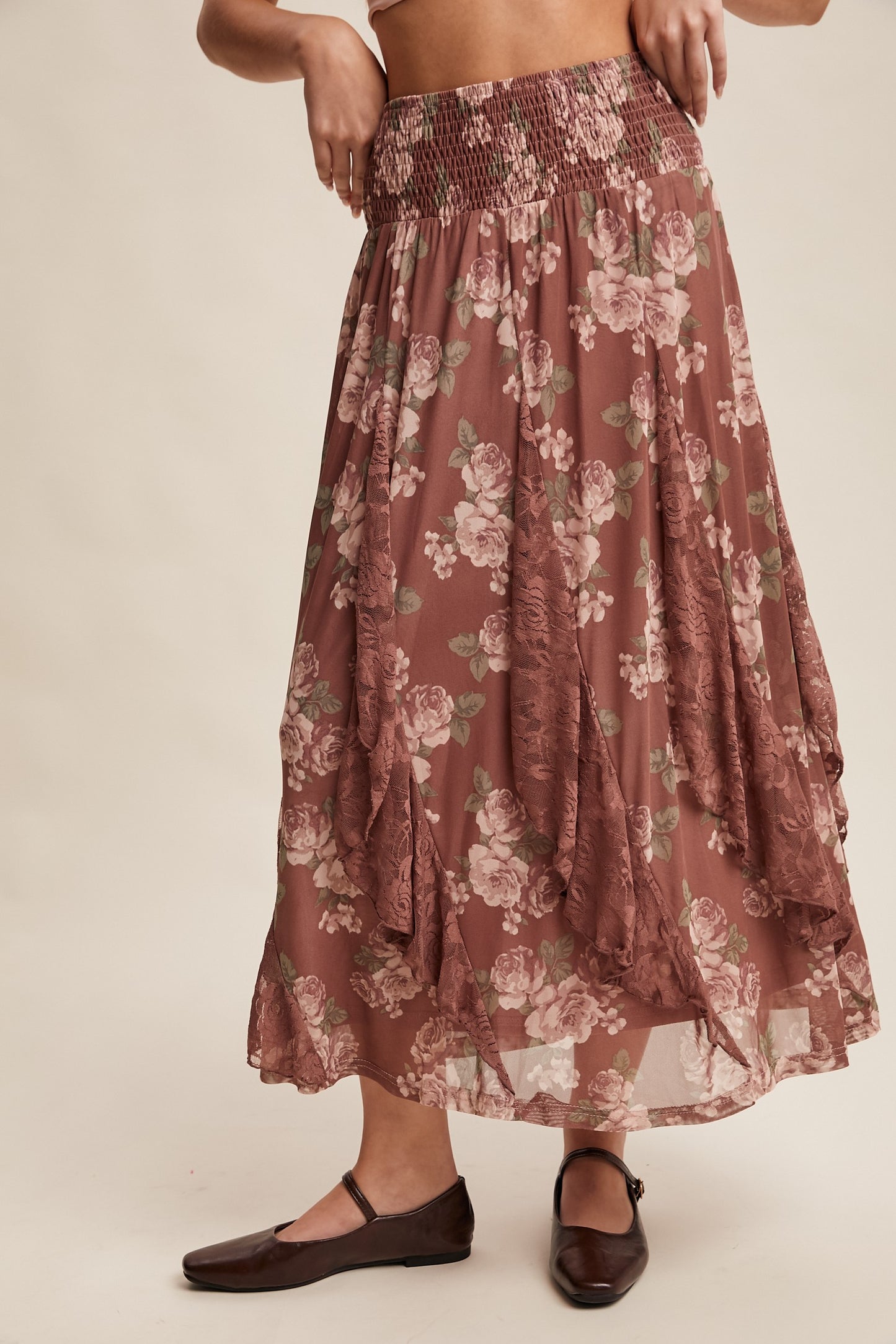 Listicle Floral Maxi Skirt
