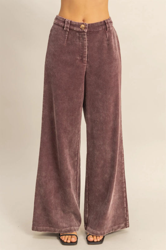 Corduroy Wide Leg Trousers