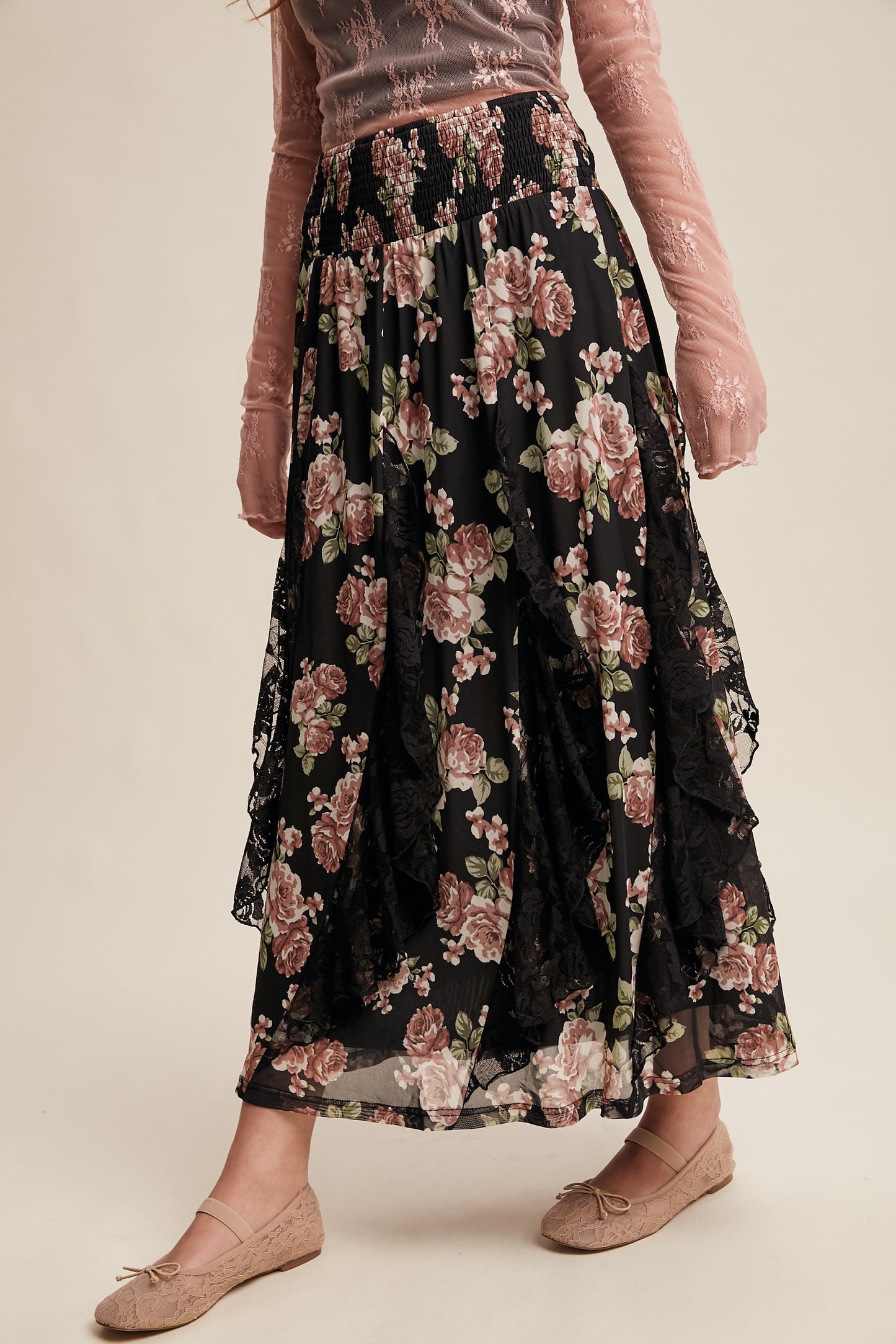 Listicle Floral Maxi Skirt