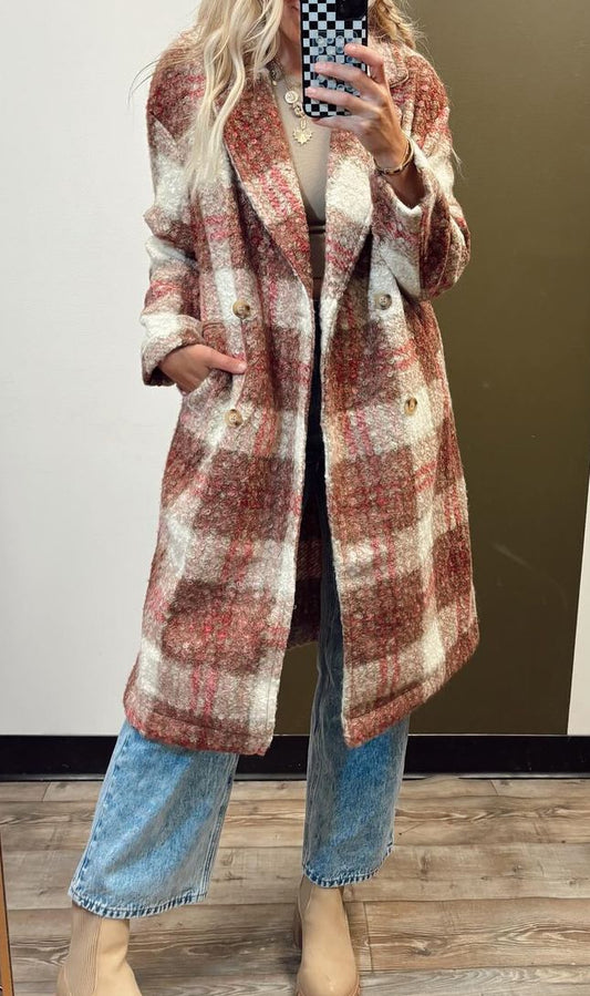 Very J Plaid Coat