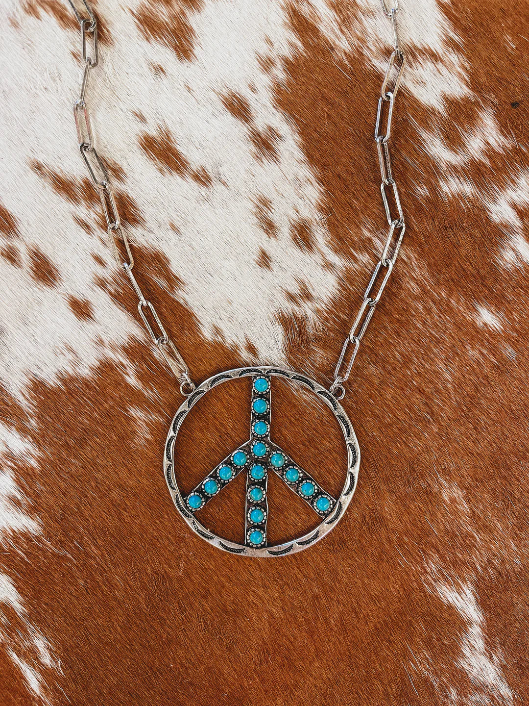 Peace Sign Western Necklace