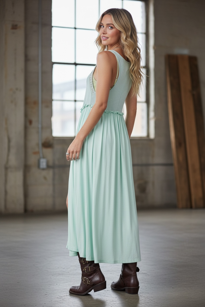 POL Slit Maxi Dress