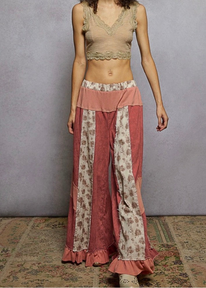 POL Waffle Knit Wide Leg Pants